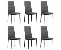 vidaXL Sedie Sala da Pranzo 6 pz in Stoffa Grigio Chiaro