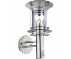 GLOBO Applique da Esterno con Sensore MIAMI Acciaio Inox Argento 3151S