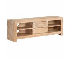 vidaXL Mobile Porta TV in Legno di Acacia 120x30x40cm Marrone Chiaro