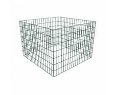 vidaXL Compostiera da giardino rete quadrata 100 x 100 x 70 cm