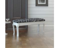 vidaXL Sgabello pouf hocker imbottito per toletta 2 persone 110 cm nero