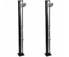 vidaXL Doccia Solare da Giardino con Soffione e Rubinetto 2 pz 35 L