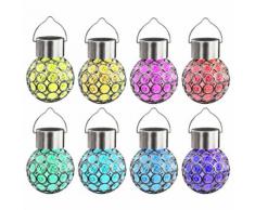 vidaXL Lampade Solari a Sospensione 8 pz Luci a LED RGB