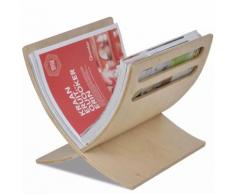 vidaXL Portariviste da Pavimento in Legno Colore Naturale