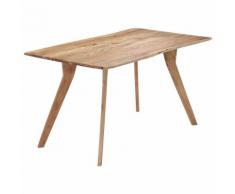 vidaXL Tavolo da Pranzo 140x80x76 cm in Legno Massello di Acacia