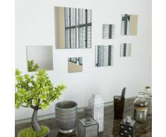vidaXL Set di Specchi da Parete 7 pz in Vetro Quadrato