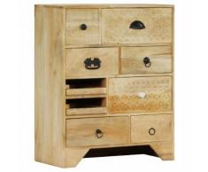 vidaXL Cassettiera 60x30x75 cm in Legno Massello di Mango