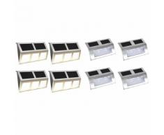 vidaXL Set Lampade Solari 8 pz Luci a LED