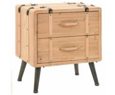 vidaXL Comodino in Legno Massello di Abete 50x35x57 cm