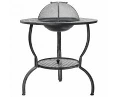 vidaXL Barbecue Griglia in Stile Anticato Grigio 70x67 cm