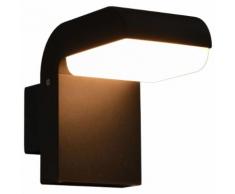 vidaXL Lampada da Parete da Esterno a LED 9 W Nera Ovale