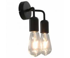 vidaXL Lampada da Parete Nero E27