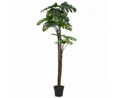 vidaXL Pianta Artificiale di Monstera con Vaso 70 cm Verde