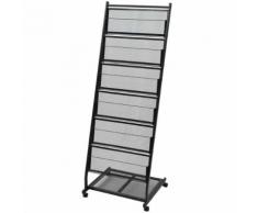 vidaXL Portariviste 47,5x43x133 cm Nero A4