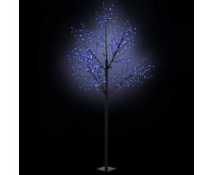 vidaXL Albero Natale Fiori LED Interno Esterno IP44 300cm Blu