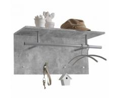FMD Appendiabiti a Parete 72x29,3x34,5 cm Grigio Calcestruzzo