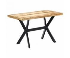 vidaXL Tavolo da Pranzo 120x60x75 cm in Legno Massello di Mango