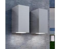 vidaXL Set Lampade da parete per esterno 2 pz