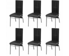 vidaXL Sedie per Sala da Pranzo 6 pz Nere