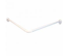 RIDDER Bastone Angolare per Tenda Doccia Universale 25 mm Bianco 59501
