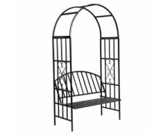 vidaXL Arco da Giardino per Rose con Panchina