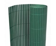 vidaXL Recinzione da Giardino a Doppio Lato 195x500 cm Verde