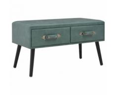 vidaXL Tavolino da Caffè Verde Acqua 80x40x46 cm in Similpelle