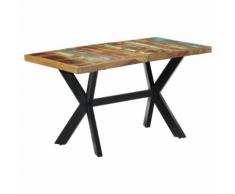 vidaXL Tavolo da Pranzo 140x70x75 cm in Legno Massello di Recupero