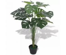 vidaXL Monstera Pianta Artificiale con Vaso 70 cm Verde