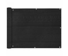 vidaXL Paravento da Balcone HDPE 90x600 cm Antracite