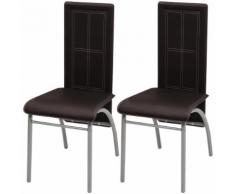 vidaXL 2 Pz Sedie per Sala da Pranzo Marroni