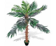 vidaXL Palma da Cocco Pianta Artificiale con Vaso 140 cm