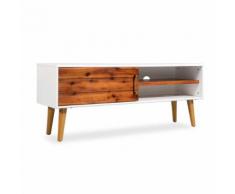 vidaXL Mobile Porta TV in Legno Massello di Acacia 120x35x45 cm