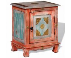 vidaXL Comodino in Legno Massello di Mango Arancione
