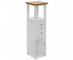 vidaXL Cassettiera Alta 26x26x94 cm in Massello di Rovere