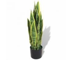vidaXL Sansevieria Pianta Artificiale con Vaso 65 cm Verde