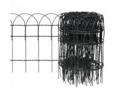 vidaXL Recinzione per Giardino in Ferro Verniciato a Polvere 25x0,4 m