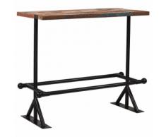 vidaXL Tavolino da Bar in Massello Recuperato Multicolore 120x60x107cm