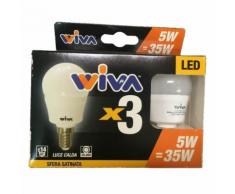 Generic 3 LAMPADE LED A GOCCIA 5W E14 3000K BIANCO CALDO