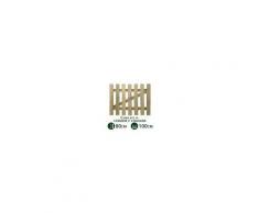 NextradeItalia Cancelletto Per Steccato In Legno Con Accessori Giardino E Recinzione Cm 100 X 80 H Cancello In Doghe Esterno Impregnato
