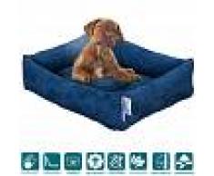 Evergreenweb Letto per Cani di diverse Taglie color Blu, Imbottitura in Schiuma Waterfoam Morbido Lavabile in Lavatrice, Cuccia da Interno con Cuscino Sfoderabile, Materasso per Tutti Animali Domestici