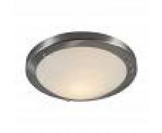 QAZQA Plafoniera 'Yuma 31' design acciaio - adatta per LED / esterna, interna, bagno