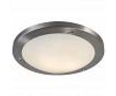 QAZQA Plafoniera 'Yuma 41' design acciaio - adatta per LED / esterna, interna, bagno