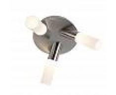 Trio Leuchten Plafoniera bagno in acciaio 3 luci LED DILAN