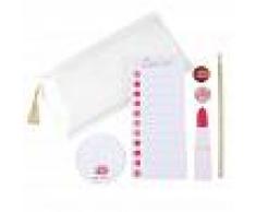 Maisons du Monde Kit accessori da ufficio e trousse trasparente