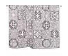 Maisons du Monde Telo da bagno in cotone a motivi piastrelle, 100x150