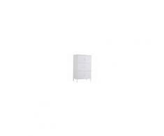 Homcom Armadio Archivio a 3 Ripiani in Metallo Bianco 65x36x105cm