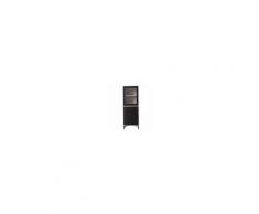 Homcom Mobile Vetrinetta Stile Classico con 2 Ante e 1 Scompartimento in Legno, Rovere e Nero 48x40x132cm