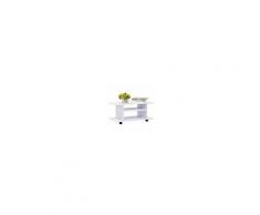 Homcom Mobile porta TV in Legno con Ruote, Bianco, 80x40x40cm