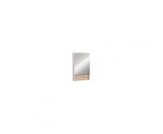 Kleankin Armadietto Pensile Bagno con Specchio e Ripiano in Legno 50x80x13,5 cm